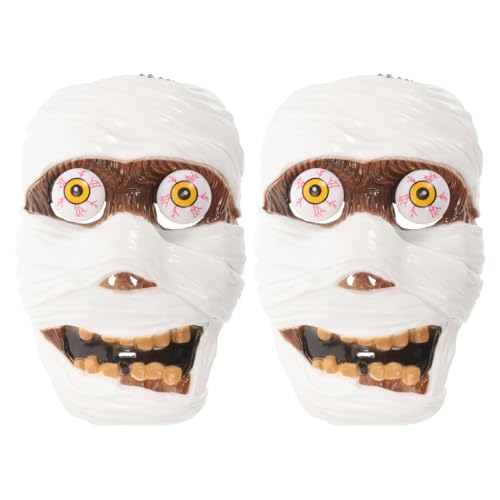 TOYANDONA 2 Stück Halloween Maske Beängstigende Gesichtsmaske für Kostümpartys Verstellbar Sicherem für Halloween Cosplay und Maskeraden von TOYANDONA