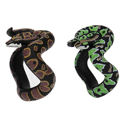 TOYANDONA 2 Stück Halloween Schlangen Realistische Imitation Schlange für Streiche und Dekoration Flexibles Handgelenk Modell für Halloween Party und Spaß von TOYANDONA