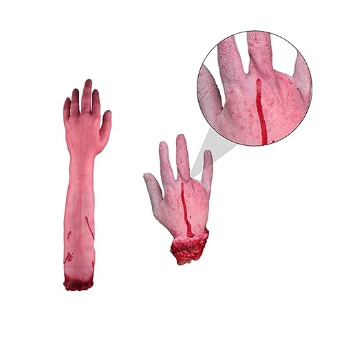 TOYANDONA 2 Stück Halloween Skeletthandschuhe Mit Abgetrennter Hand Halloween Hände Und Füße Gruselige Hände Zur Wandmontage Seltsame Sachen Falschgeld Dekorationen Halloween von TOYANDONA