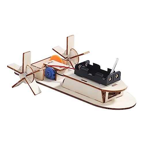 TOYANDONA 2 Stück Handgefertigtes Teiliges Holzboot Modellbau mit Elektromotor DIY Wissenschaftsspielzeug für Kreatives Lernspielzeug Praktischem und Technikverständnis von TOYANDONA