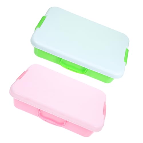 TOYANDONA 2 Stück Handliche Sandkastenbehälter mit Deckel Stapelbare Spielschalen für Aufbewahrung von Sandspielzeug und Bastelmaterialien für Unterwegs TOYANDONA 2 Stück Handliche Sandkastenbehälter mit Deckel Stapelbare Spielschalen für Aufbewahrung von Sandspielzeug und Bastelmaterialien für Unterwegs von TOYANDONA
