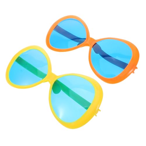 TOYANDONA 2 Stück Hawaii Brillen Clown Party Brillen Große Lustige Sonnenbrillen Lustige Brillen Riesige Lustige Brillen Cosplay Party Brillen Neuartige Party Brillen Strand von TOYANDONA