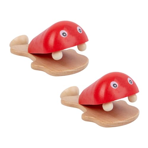 TOYANDONA 2 Stück Holz Fisch Castagnetten Musikinstrument Lernspielzeug Vorschule Natürliches Material Sicher für Jungen Mädchen Kreative Frühförderung TOYANDONA 2 Stück Holz Fisch Castagnetten Musikinstrument Lernspielzeug Vorschule Natürliches Material Sicher für Jungen Mädchen Kreative Frühförderung von TOYANDONA
