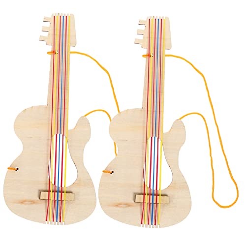 TOYANDONA 2 Stück Holzgitarre Kinderspielzeug DIY-Graffiti-Gitarre- Unvollendetes Gitarrenspielzeug-bastelhandwerk Unvollendetes Gitarrenspielzeug Aus Holz Holzspielzeug Hölzern von TOYANDONA