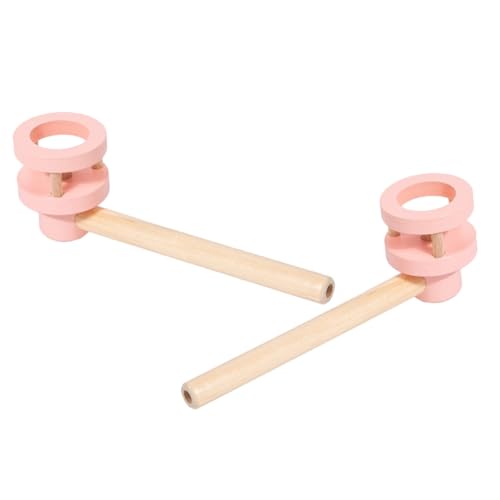 TOYANDONA 2 Stück Holzspielzeug Teiliges Schwebender Ball Spiel für Motorische Fähigkeiten Hand Auge Koordination Atemtrainer Sicher und Spaßig Klassisches Balance Spiel von TOYANDONA