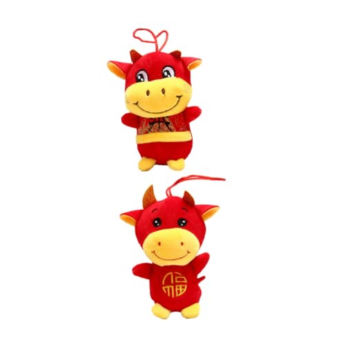 TOYANDONA 2 Stück Jahr des Ochsen-maskottchens Ochsenjahr-Maskottchen-Puppe Ochsenjahr Kuh Chinesisches Sternzeichen Maskottchen Puppe Ochsenjahr Puppe Anhänger Kurzer Plüsch Rot TOYANDONA 2 Stück Jahr des Ochsen-maskottchens Ochsenjahr-Maskottchen-Puppe Ochsenjahr Kuh Chinesisches Sternzeichen Maskottchen Puppe Ochsenjahr Puppe Anhänger Kurzer Plüsch Rot von TOYANDONA