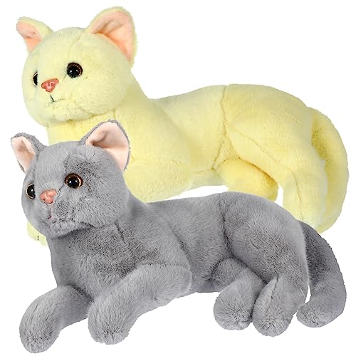 TOYANDONA 2 Stück Katze Kuscheltier Plüschtier Katze realistische Katze Katzenplüsch Cartoon cat Dekoration Schlafzimmer süßes Cartoon-Plüschtier Katze Stofftier PP Baumwolle TOYANDONA 2 Stück Katze Kuscheltier Plüschtier Katze realistische Katze Katzenplüsch Cartoon cat Dekoration Schlafzimmer süßes Cartoon-Plüschtier Katze Stofftier PP Baumwolle von TOYANDONA