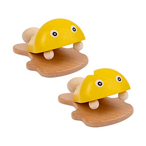TOYANDONA 2 Stück Kleine Fischkastagnetten Lehrspielzeug Musikalische Kastagnetten Babyinstrumente Kastagnetten Musikinstrumente Kinderkastagnetten Babykastagnetten von TOYANDONA