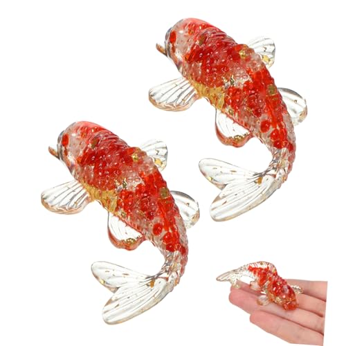 TOYANDONA 2 Stück Kleine Kristall Fischfigur Tischdekoration aus Natürlichem Kristall mit und Goldfolie Stabile Deko für Büro Wohnzimmer Party und Geschenkidee TOYANDONA 2 Stück Kleine Kristall Fischfigur Tischdekoration aus Natürlichem Kristall mit und Goldfolie Stabile Deko für Büro Wohnzimmer Party und Geschenkidee von TOYANDONA