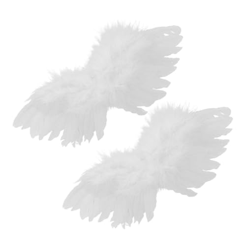 TOYANDONA 2 Stück Kleine Weiße Engel Flügel Puppen Dekoration DIY Bastel Flügel Ornament für Engel Kostüm und Wohnraumdeko von TOYANDONA