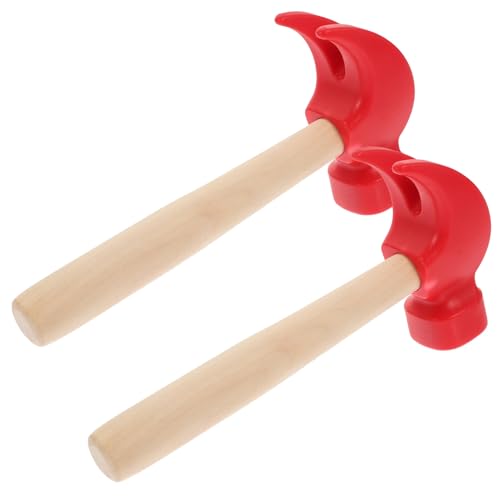 TOYANDONA 2 Stück Kleiner Holzhammer Leichtes Robustes Hammerspiel für Montessori Werkzeug für Hand Auge koordination Kindergarten Holzwerkstatt von TOYANDONA