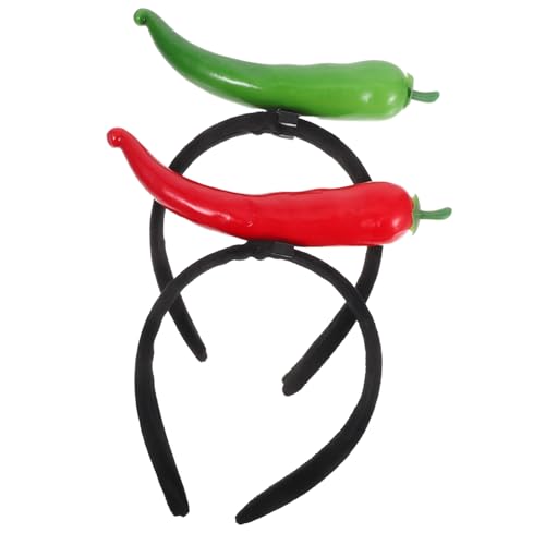 TOYANDONA 2 Stück Lustiges Haarband Chili Kostüm Haarreif Cartoon Kopfschmuck Party Zubehör Niedlich Strapazierfähig Haarschaden TOYANDONA 2 Stück Lustiges Haarband Chili Kostüm Haarreif Cartoon Kopfschmuck Party Zubehör Niedlich Strapazierfähig Haarschaden von TOYANDONA
