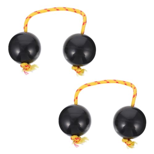 TOYANDONA 2 Stück Marakas Schlaginstrument klein Schlaginstrumente rhythmisch Musikinstrumente für Kleinkinder Musikinstrument für Eisensand Black von TOYANDONA
