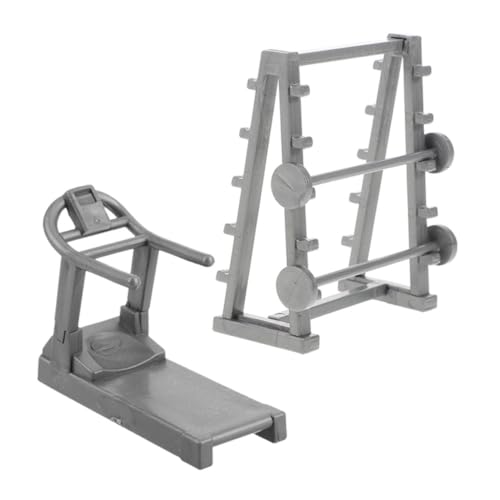 TOYANDONA 2 Stück Maßstab DIY Puppenhaus Sportzubehör Laufband Hantelständer Indoor Mikro Szene Dekoration Realistische Mini Workout Ausstattung TOYANDONA 2 Stück Maßstab DIY Puppenhaus Sportzubehör Laufband Hantelständer Indoor Mikro Szene Dekoration Realistische Mini Workout Ausstattung von TOYANDONA