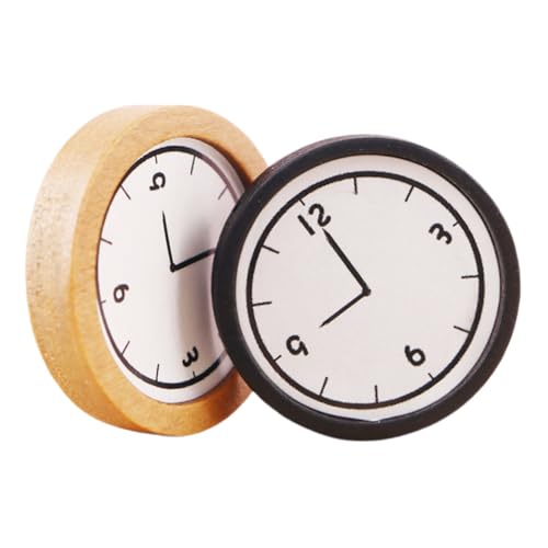 TOYANDONA 2 Stück Maßstab Holz Wanduhr Zubehör für Spielhaus Dekoration Kompakt Natürliches Design TOYANDONA 2 Stück Maßstab Holz Wanduhr Zubehör für Spielhaus Dekoration Kompakt Natürliches Design von TOYANDONA