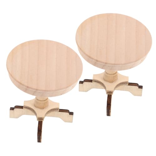 TOYANDONA 2 Stück Maßstab Runder Holz Teetisch Naturbelassenes Puppenhaus Möbelspielzeug Detailreiche Wohnzimmereinrichtung für Bastler und Sammler TOYANDONA 2 Stück Maßstab Runder Holz Teetisch Naturbelassenes Puppenhaus Möbelspielzeug Detailreiche Wohnzimmereinrichtung für Bastler und Sammler von TOYANDONA