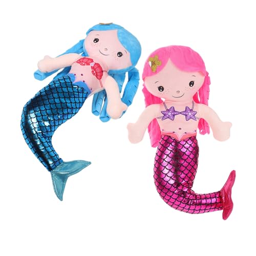 TOYANDONA 2 Stück Meerjungfrau Für Kleine Mädchen Kissen Cartoon Meerjungfrau Bequeme Puppe Plüschspielzeug Kleines Puppen Stofftier TOYANDONA 2 Stück Meerjungfrau Für Kleine Mädchen Kissen Cartoon Meerjungfrau Bequeme Puppe Plüschspielzeug Kleines Puppen Stofftier von TOYANDONA