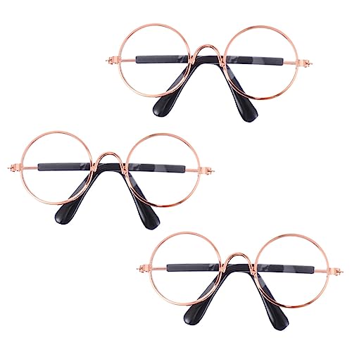 TOYANDONA 2 Stück Mini Brillen Sonnenbrillen Runde Sonnenbrillen Kreisbrillen Miniatur Brillen Mini Sonnenbrillen Winzige Sonnenbrillen Miniatur Brillen Basteln Kleine von TOYANDONA