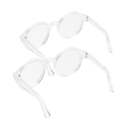 TOYANDONA 2 Stück Mini Puppenbrillen Transparent Kunststoff Leicht Fadensicher Modisch Für Baumwollpuppen Zubehör Zum Verkleiden TOYANDONA 2 Stück Mini Puppenbrillen Transparent Kunststoff Leicht Fadensicher Modisch Für Baumwollpuppen Zubehör Zum Verkleiden von TOYANDONA