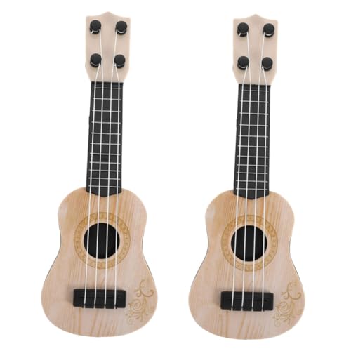 TOYANDONA 2 Stück Mini Saitige Spielzeuggitarre für Kleinkinder Leichtes und Tragbares Musikinstrument für Frühe Musikalische und Kreative Spiele von TOYANDONA