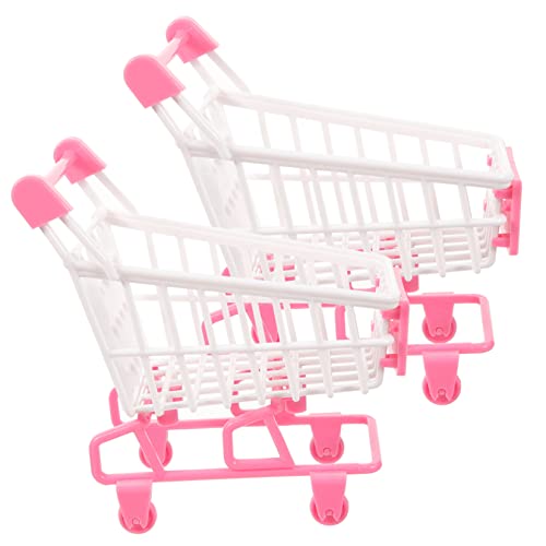 TOYANDONA 2 Stück Mini Supermarkt Modell Einkaufswagen Einkaufswagen Für Puppenhaus Einkaufswagen Einkaufswagen Für Kleinkinder Einkaufswagen Für Mini Einkaufswagen Aus von TOYANDONA
