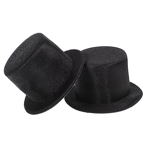 TOYANDONA 2 Stück Mini Top Hats Kleine Bastelhüte Schwarz für Diy Schneemann Puppendekoration Weihnachtsfest Bastelprojekte Handgemachte Accessoires von TOYANDONA