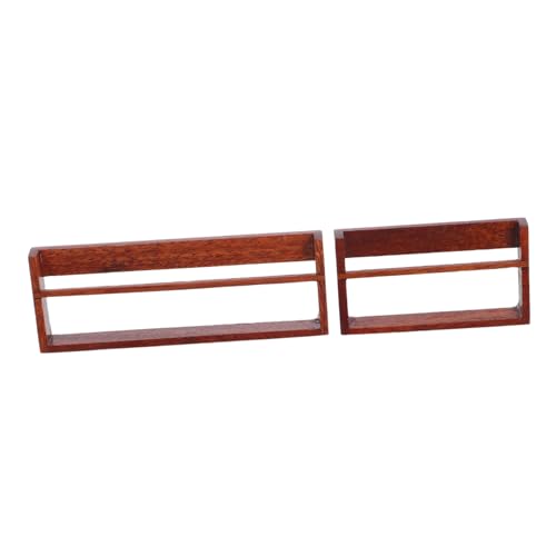 TOYANDONA 2 Stück Miniatur Bücherregal Holz Miniatur Bücherwand Puppenhaus Möbel Bjd Puppen Zubehör Dekoration Stabiles Vielseitiges Regal für Küchen Wohnszenen von TOYANDONA