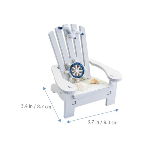 TOYANDONA 2 Stück Miniatur Holz Strandstuhl Mediterraner Stil Leichtes Deko Modell für Haus und Micro Landschaft Holzbox Ornament von TOYANDONA