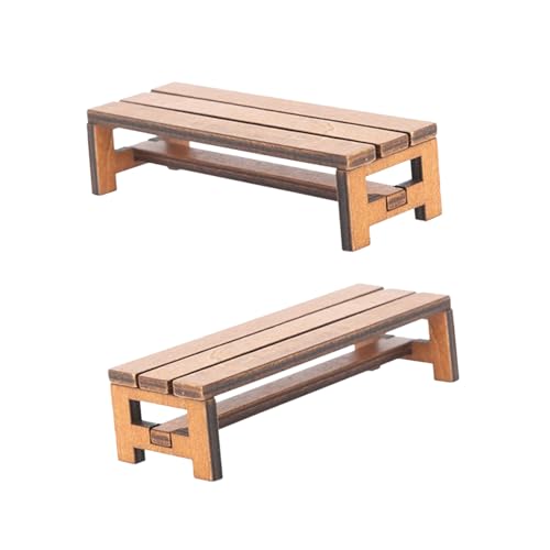 TOYANDONA 2 Stück Miniatur Holzbank Miniaturmöbel Miniaturhaus Dekoration Miniatur Bank Puppenhaus Deko Realistische Kleine Bank aus Holz für Puppenhaus Wohnzimmer Küche TOYANDONA 2 Stück Miniatur Holzbank Miniaturmöbel Miniaturhaus Dekoration Miniatur Bank Puppenhaus Deko Realistische Kleine Bank aus Holz für Puppenhaus Wohnzimmer Küche von TOYANDONA