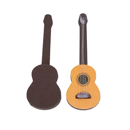 TOYANDONA 2 Stück Miniatur Holzgitarre Teiliges Künstliches Gitarrenmodell für Puppenhaus Dekoration Langlebige Miniatur Accessoires Geruchlos Verarbeitung als Schreibtisch Ornament TOYANDONA 2 Stück Miniatur Holzgitarre Teiliges Künstliches Gitarrenmodell für Puppenhaus Dekoration Langlebige Miniatur Accessoires Geruchlos Verarbeitung als Schreibtisch Ornament von TOYANDONA