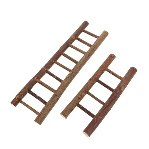 TOYANDONA 2 Stück Miniatur Holzleiter für Puppenhaus Handgefertigte Mini Holztreppe Stabiles Design Detailreiche Kleine Treppe Vielseitig für DIY Miniatur Haus Dekoration von TOYANDONA