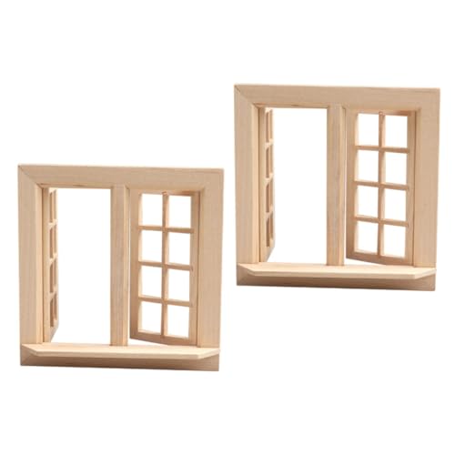 TOYANDONA 2 Stück Miniatur Puppenhaus Fenster aus Holz Unbemalt Detailgetreu DIY Bausatz für Moderne Mini Möbel Vielseitig Dekorierbares Mini Haus Zubehör für Gestaltung TOYANDONA 2 Stück Miniatur Puppenhaus Fenster aus Holz Unbemalt Detailgetreu DIY Bausatz für Moderne Mini Möbel Vielseitig Dekorierbares Mini Haus Zubehör für Gestaltung von TOYANDONA