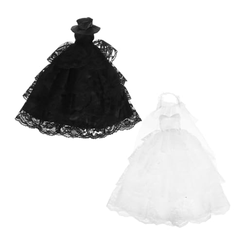 TOYANDONA 2 Stück Miniatur Spitzenhochzeitskleid Prinzessin Kostüm Langes Tüllkleid für Actionfiguren Puppenaccessoires und Puppenhaus Dekoration TOYANDONA 2 Stück Miniatur Spitzenhochzeitskleid Prinzessin Kostüm Langes Tüllkleid für Actionfiguren Puppenaccessoires und Puppenhaus Dekoration von TOYANDONA