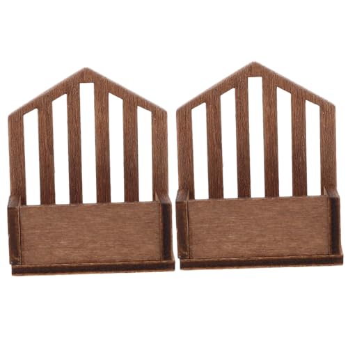 TOYANDONA 2 Stück Miniaturmöbel Spielzeughaus Puppenhausmöbel Kleines Kleine Häuser Kleines Kleine Häuser Miniatur Wandregal Puppenhausminiaturen Minimöbel Braunes Holz von TOYANDONA