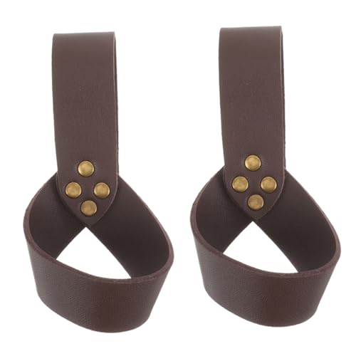 TOYANDONA 2 Stück Mittelalterlicher Schwertscheide PU Schwerthalter Gürtelhalter für Herren Cosplay Kostüm Zubehör Retro Stil für Bühnenauftritte und Halloween TOYANDONA 2 Stück Mittelalterlicher Schwertscheide PU Schwerthalter Gürtelhalter für Herren Cosplay Kostüm Zubehör Retro Stil für Bühnenauftritte und Halloween von TOYANDONA