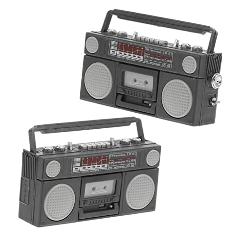 TOYANDONA 2 Stück Modellradio Miniatur Radiomodell Mini Hausdekor Retro Retro Radio Radios Kleines Radio Basteln Radio Miniatur Vintage Stil Winziges Radio Mini Radio von TOYANDONA