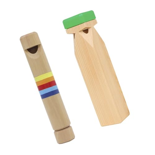 TOYANDONA 2 Stück Musikinstrumentenset Für Spielzeuge Pfeifenspielzeug Für Pfeife Kinderparty Gefälligkeiten Kleine Pfeifen Kinderspielzeug Partyzubehör Holz von TOYANDONA