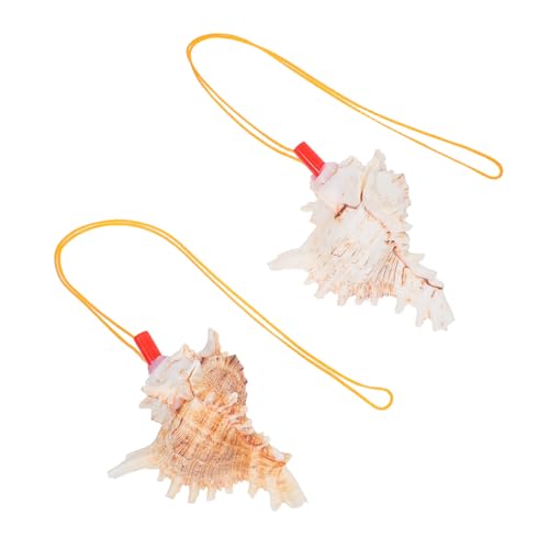 TOYANDONA 2stücke Muschelhorn-trompetenpfeife Natürlich Für Inneneinrichtung Mit -motiv Horn-geräuschmacher Für Hochzeitsfeier- Inspiriertes Design von TOYANDONA