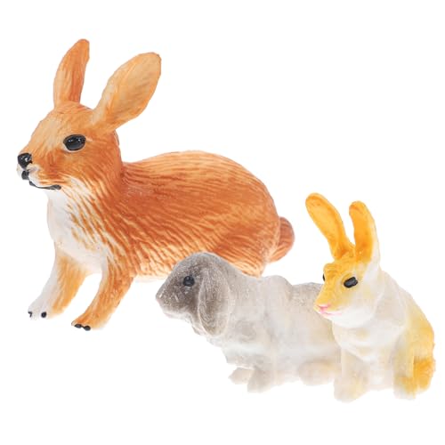 TOYANDONA 2 Stück Niedliche Kaninchen Modelle Realistische Figuren für Dekoration für Ostern Geburtstagsfeiern und Tischgestaltung von TOYANDONA