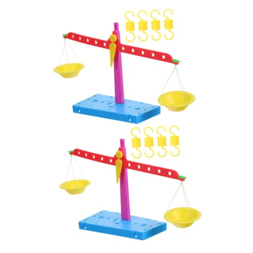 TOYANDONA Pädagogisches Kinderspielzeug 2-teilige Hebelwaage Für Den Unterricht Mathematik-lernspiele Und Mint-Lernen von TOYANDONA