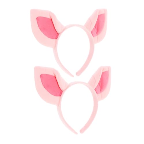 TOYANDONA 2 Stück Plüsch Schweine Kopfschmuck für Halloween Junggesellenabschied Kostümpartys und Kinderfestivals Niedliche und Tragbare Tierohren Accessoires von TOYANDONA