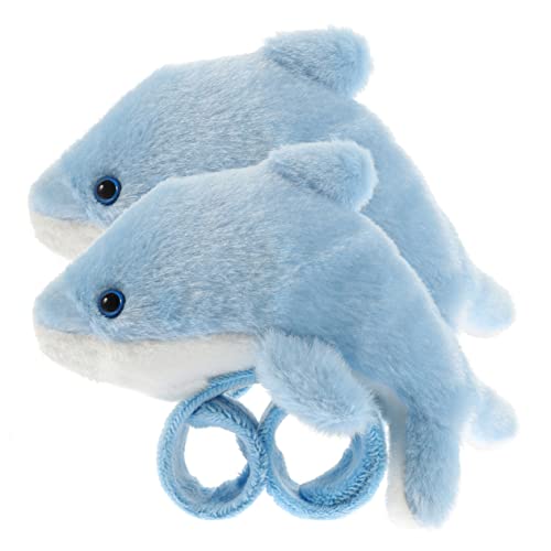TOYANDONA 2Stücke Plüsch Slap Armbänder Delfin Junge Mädchen Spielzeug Süßes Stofftier für Geburtstagsfeiern Halloween Weihnachten und Bequem und Langlebig für Junge Mädchen von TOYANDONA