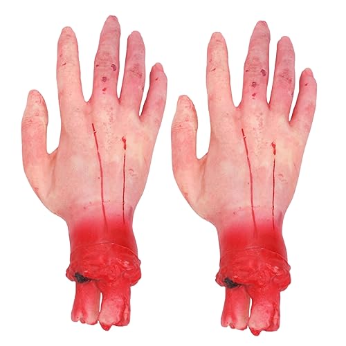 TOYANDONA 2 Stück Prothesen Requisitenpuppen Halloween Fälschungskostüm Halloween Türdekorationen Teufel Animatronische Halloween Hand Aufblasbar Trickfinger Animiert Für Draußen von TOYANDONA