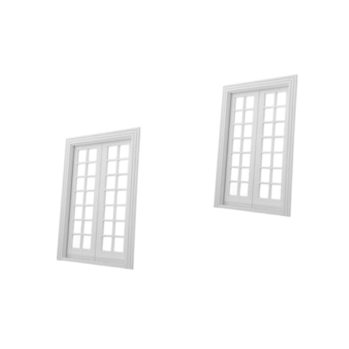 TOYANDONA 2 Stück Puppenhaus Deko Beidseitig Öffnende Mini Holztür für Puppenhaus DIY Langlebiges Holzmaterial Realistisches Design für Miniatur Haus Zubehör von TOYANDONA