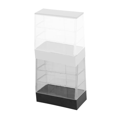 TOYANDONA 2 Stück Puppenhaus-Kuchenschrank Puppenhausmöbel Puppenhauszubehör Ausstellungsstand spielzeugschrank für puppenmöbel Set Puppenhaus-Ornament Mini-Kuchenschrank Plastik von TOYANDONA
