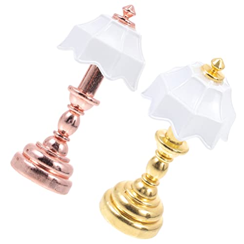 TOYANDONA 2 Stück Puppenhaus-Miniaturlampen: Mini-Nachttischlampe Im Maßstab 1:12 Dekorative Mini-Schreibtischlampe Für Kinder – Geeignet Als Puppenhaus-Möbeldekor (4 2 0 0 cm) von TOYANDONA