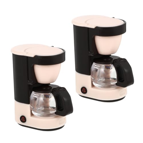 TOYANDONA 2 Stück Puppenhaus-Modell Kaffeemaschine Mini-puppenhaus- Puppenhaus Küchenmöbel Simulation Mini-hausornament Mini-puppenhaus-zubehör Mini House Accessory Rosa Plastik von TOYANDONA