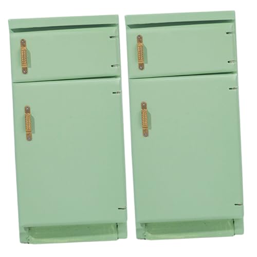 TOYANDONA 2stücke Mini-kühlschrank Für Puppenhaus Miniatur-kühlschrank Mit Gefrierfach Kleiner Puppenhauszubehör Spielzeug Für Kinderzimmer Und Sammler von TOYANDONA