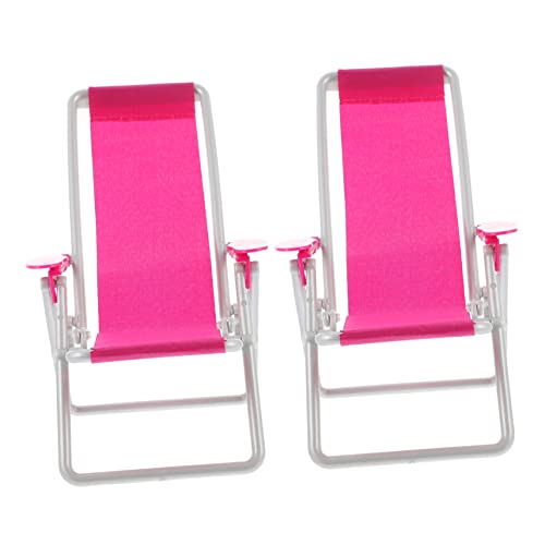 TOYANDONA 2stücke Mini Liegestühle Dekorative Strandmöbel Für Mädchen Spielzeug Und Fotografie Für Kleine Landschaften Und Kreative Spielwelten von TOYANDONA