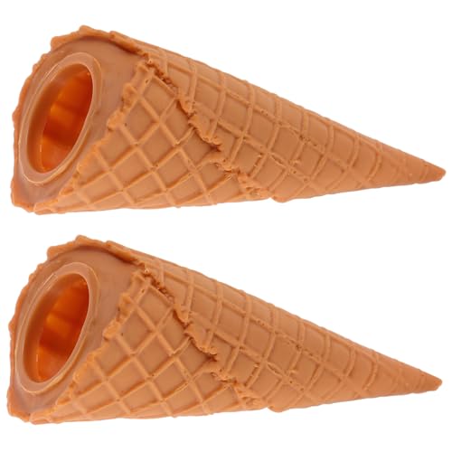 TOYANDONA 2 Stück Realistische Eistüten Deko aus Lebensnahes Eiscreme Modell für Dessert und Partydekoration Leicht Langlebig und Einfach zu Platzieren für Schaufenster und Fotohintergründe von TOYANDONA